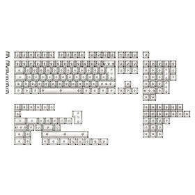 MaxCustom Lucid NORDEUK Keycap Set (NORDEUK Transparent White)