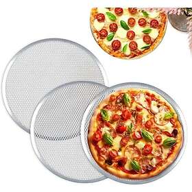 BASETBL Aluminium Ronde Grille à Pizza 33cm 3-pack