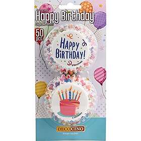 Decocino Happy Birthday Papier Moule à Muffin 48-pack