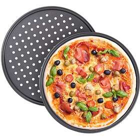 Relaxdays Rund Perforerad Pizzapanna 32cm 2-pack