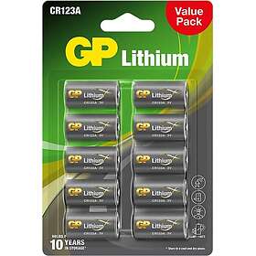 GP Batteries CR123A 3V 10-Pack