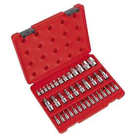 Sealey AK6197 TRX-Star Socket & Security Bit Set 1/4,3/8,1/2Sq Drive 38pcs