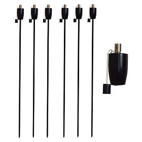 Harbour Housewares Barrel Metal Garden Torches 1.46m 6-pack