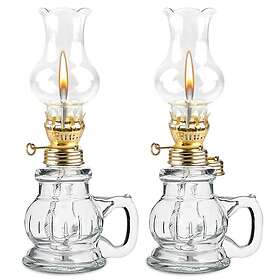 BORDEAG Oljelampa i glas 2-pack