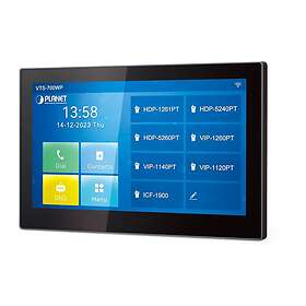 Planet VTS-700WP 7-tums SIP Indoor Touch Intercom Svart