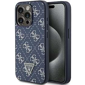 Guess 4G Triangle Metal Logo Coque pour iPhone 15 Pro
