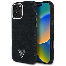 Guess Denim Triangle Logo Fodral med MagSafe för iPhone 16 Pro