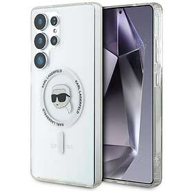 Karl Lagerfeld Button Head Printed Logo MagSafe Coque pour Samsung Galaxy S25 Ul