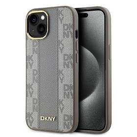 DKNY Checkered Mono Pattern MagSafe Etui for iPhone 15 Plus