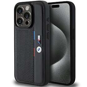 BMW Perforated Tricolor Line Coque pour iPhone 15 Pro