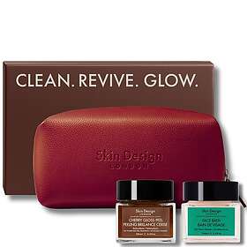 Skin Design London Clean. Revive. Glow. Set (Face Bath 100ml, Cherry Gloss Peel 