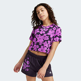 Adidas Train Essentials Seasonal Printed Cropped Training T-Shirt (Jr)