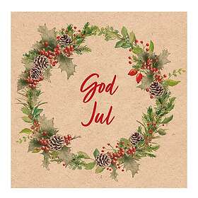 Ambiente God Jul Julkrans natur 33x33cm 20-pakkaus