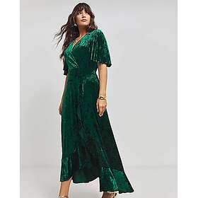 Flounce London Velvet Wrap Dress
