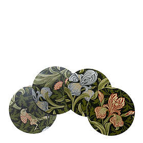 William Morris Iris Vihreät Lasinaluset 4-pack