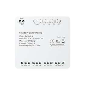 Avatto ZWSMMD‑4‑32V 4-kanals ZigBee Switch Modul