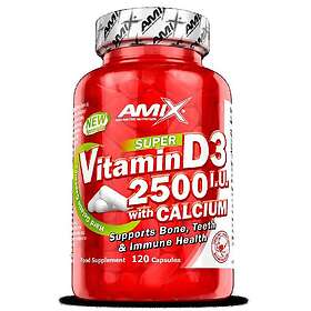 Amix Vitamin D3 2500IU Witch Calcium 120 Capsules