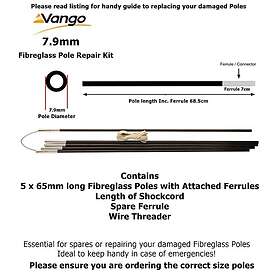 Vango Fibreglass Pole Set 7.9mm