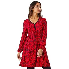 Roman Floral Print Stretch Jersey Dress