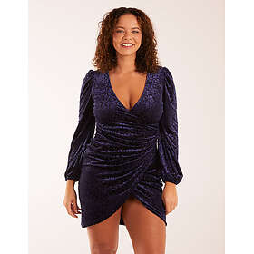 Blue Vanilla Ruched Leopard Burnout Dress