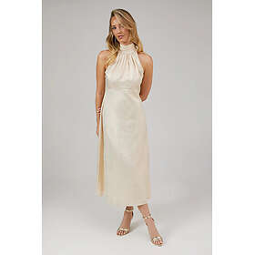 Oasis Womens Shimmer Chiffon Halterneck Bridesmaids Dress