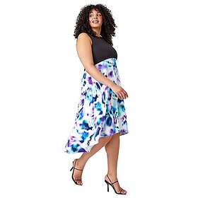 Roman Premium Stretch Abstract Midi Dress