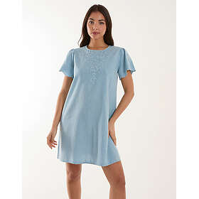 Blue Vanilla Embroidered Mini Dress