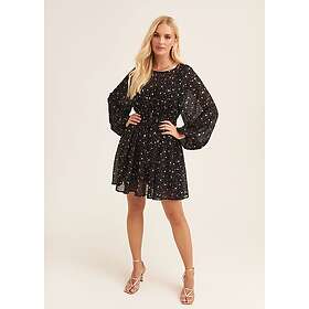Gini London Star Print Long Sleeve Mini Dress