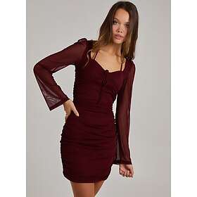Pink Vanilla Halterneck Flared Sleeve Bodycon Dress
