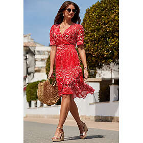 Sosandar Geometric Print Wrap Dress