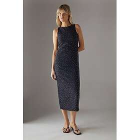 Warehouse Denim Hot Fix Sleeveless Fitted Midi Dress