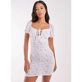 Pink Vanilla Floral Puff Sleeve Mini Dress