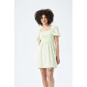 Urban Bliss Gingham Puff Sleeve Mini Dress