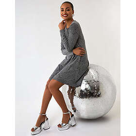 Blue Vanilla Lurex Swing Mini Dress