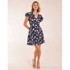 Blue Vanilla Floral Frill Sleeve Mini Dress