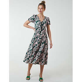Blue Vanilla V Neck Trapeze Dress With Chanelled Bust Dress