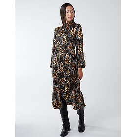 Blue Vanilla Blouson Elasticated Wrap Midi Dress