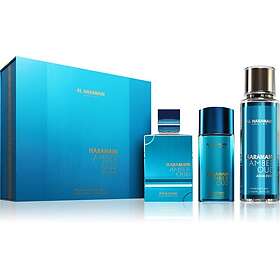 Al Haramain Amber Oud Aqua Dubai Gift Set (75 ml perfume extract, 30 ml perfume 