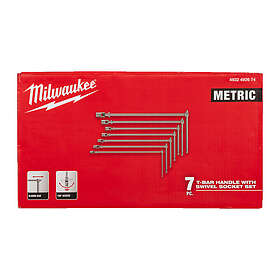 Milwaukee HYLSNYCKELSATS T-HANDTAG Topnøglesæt 7stk