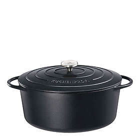 Küchenprofi Oval Støpejernsgryte med Lokk 6l