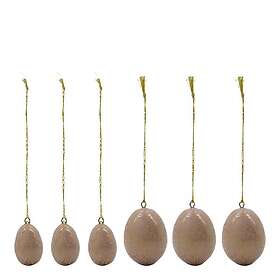 House Doctor 900001238 Easter Egg in Wood 6pcs