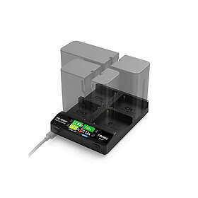 Accsoon TopRig 100W 4-Bay NP-F Snabbladdare med 4 fack för NP-F