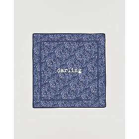 Massimo Alba Trykt Blå Bomuld Voile Lommetørklæde