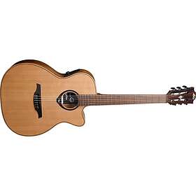 Lâg Guitars HV10-N-ACE HyVibe 10 Nylon Auditorium Cutaway Satin