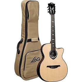 Lâg Guitars HV50-N-ACE Nylon HyVibe 50 Auditorium Bevel Cutaway Gloss