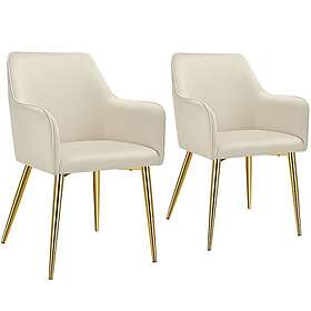 TecTake Avane Fåtölj Sammet 2-Pack