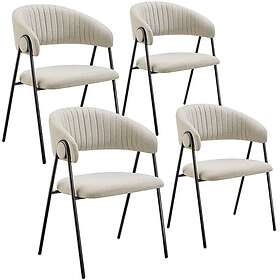 TecTake Bedano Fåtölj Tyg 4-Pack