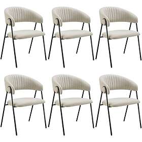 TecTake Bedano Armchair Fabric 6-Pack