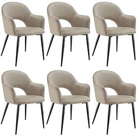 TecTake Sachel Armchair 6-Pack