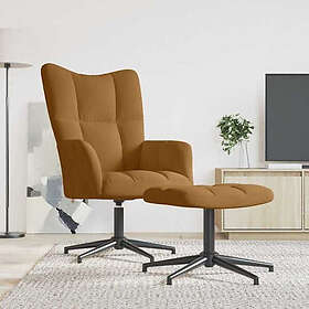 vidaXL Vilstol med fotpall Sammet 328114